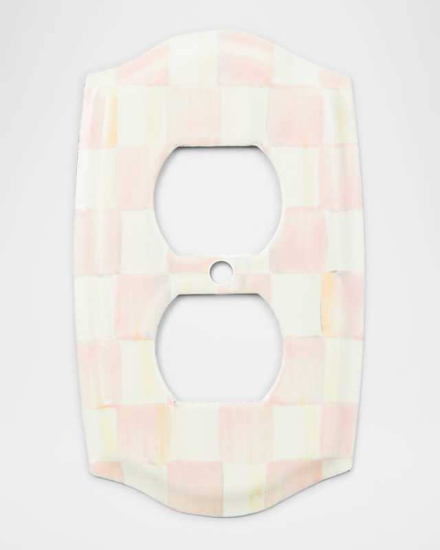 Rosy Check Double Outlet Cover